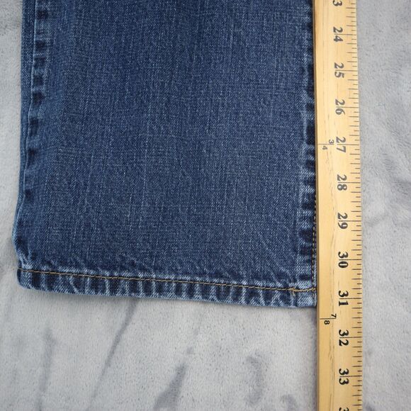 Calvin Klein Pants Womens 32 Blue Bootcut Mid Rise Denim Button Pocket Jeans - Picture 7 of 16